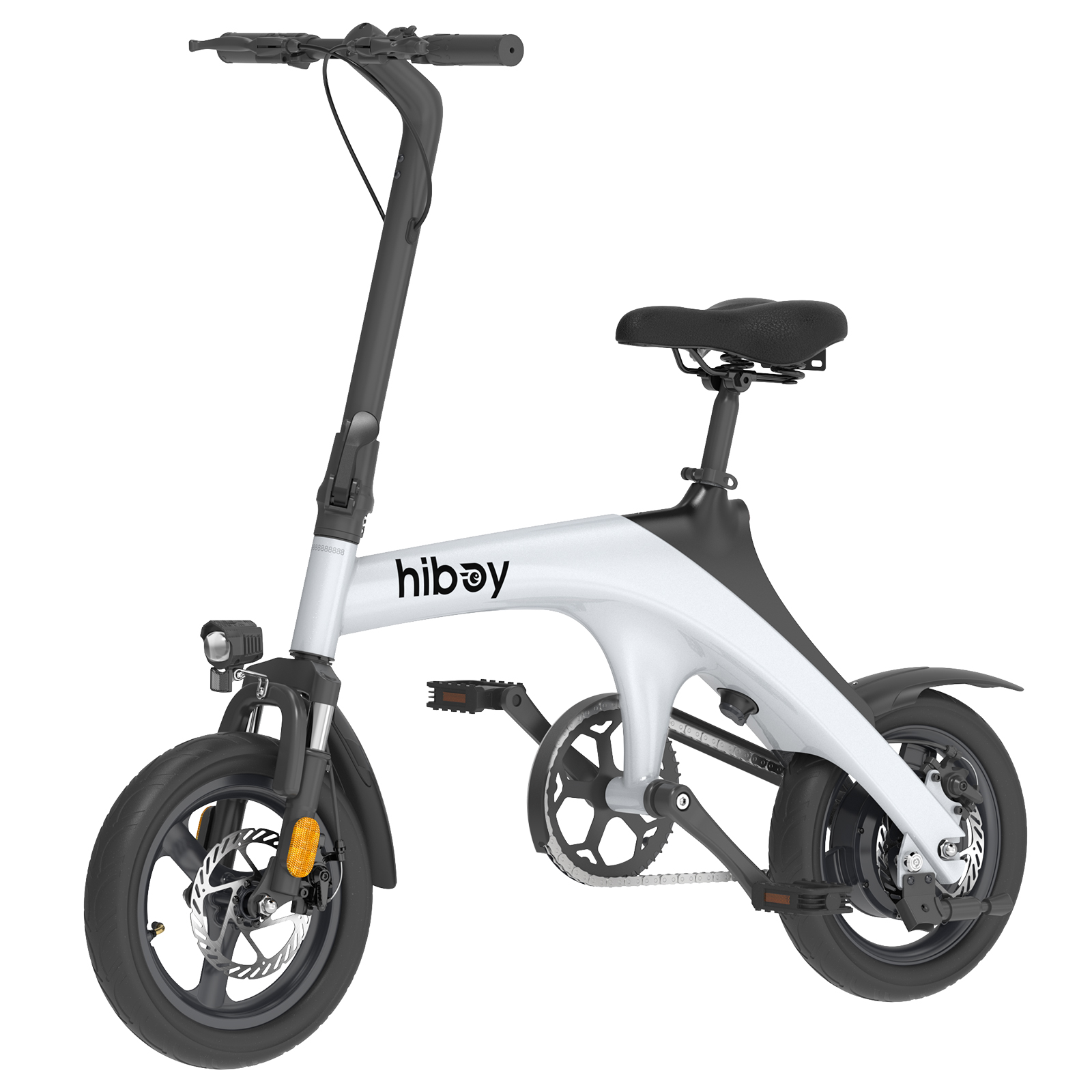 Hiboy C1 Folding Electric Bike - White, front angle